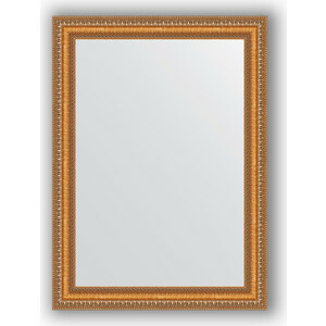 Mirror in a baguette frame Evoform Definite 55x75 cm, gold beads on bronze 60 mm (BY 3042)