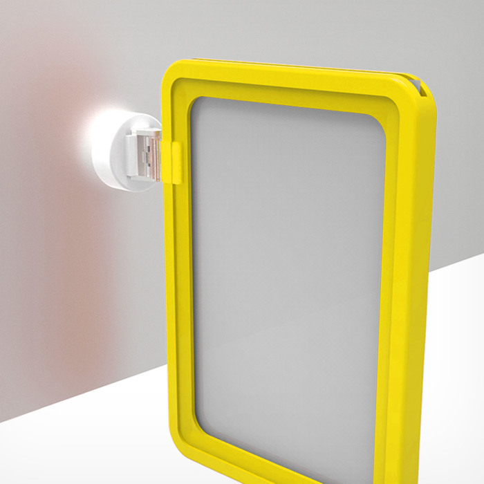 Frame made of impact-resistant plastic with rounded corners A6, without protector, color yellow