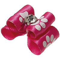 Voluminøse sløjfer til hunde Nostalgi, 3x1,5 cm (pink)