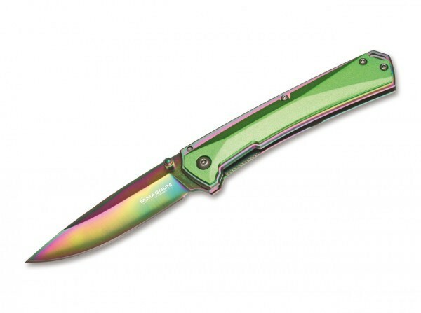 Skladací nôž Boker Matte Rainbow, oceľ 440A, rukoväť oceľ