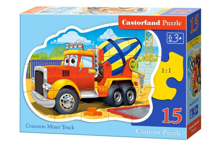 Puzzle concrete mixer 15 elements v015191: prices from 75 ₽ buy inexpensively in the online store