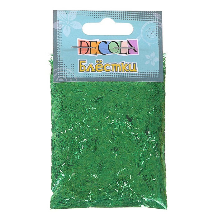 Decor glitter zhk decola 0.3 mm 20 g emerald rainbow: prices from 70 ₽ buy inexpensively in the online store