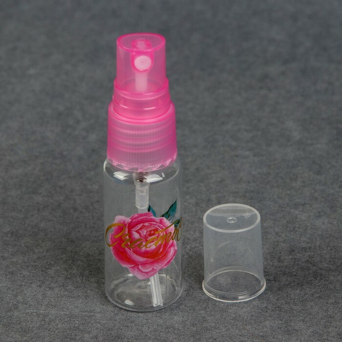 Flacon de conservation " Happiness", avec vaporisateur, 20 ml, rose