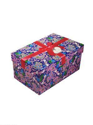 Darčeková krabička Modré uhorky 22 * ​​15 * 11,5 cm, ozdobná mašlička, kartón, Hansibeg
