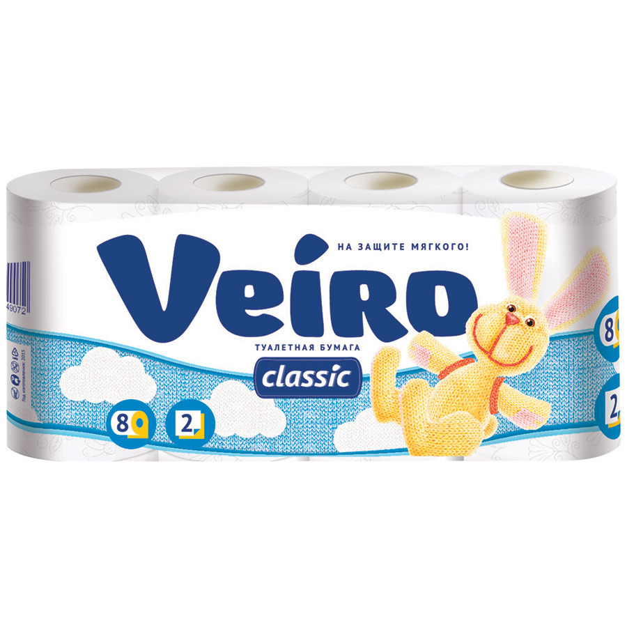 Veiro Classic wc -paperi 2 kerrosta 8 rullaa