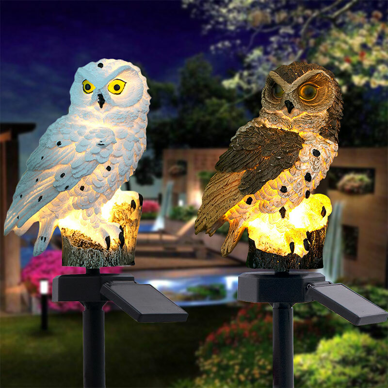 Owl Lawn Light House Outdoor Yard Landscape Garden Lamp Vanntett