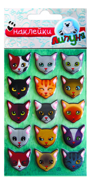 Dekoratiivne kleebis lastetoa Lipunya Cats jaoks