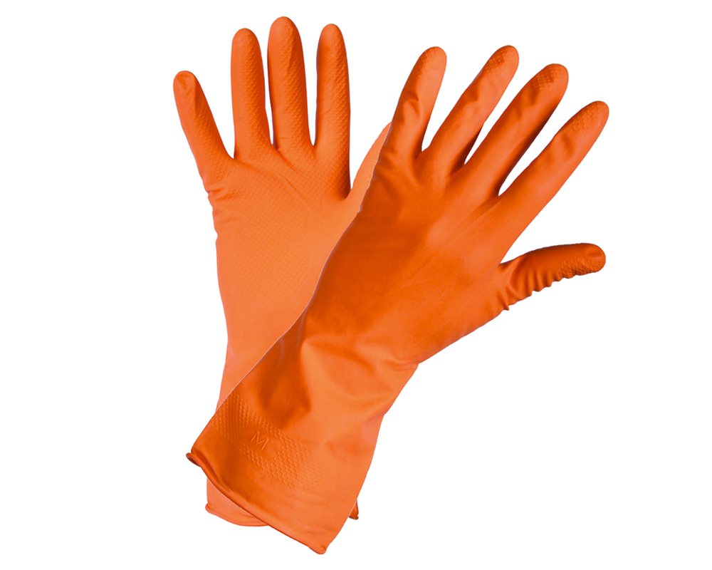 Latex household gloves, S
