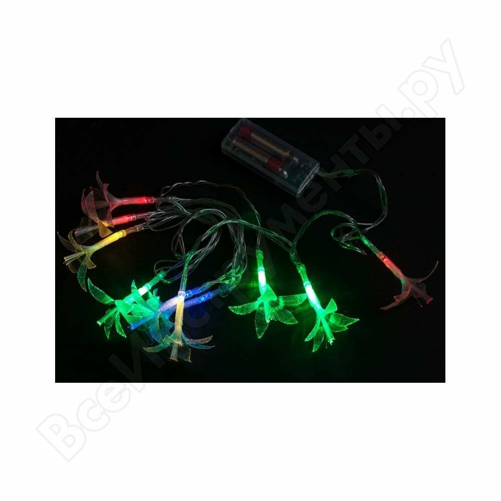 Lâmpadas LED de fibra ótica flor morozco 10, com controlador, alimentadas por bateria e241401