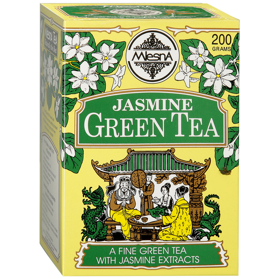 Chá verde Mlesna com aroma de Jasmim, 200g