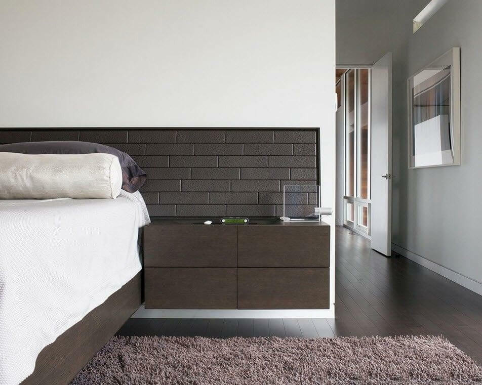 nattbord for minimalisme på soverommet