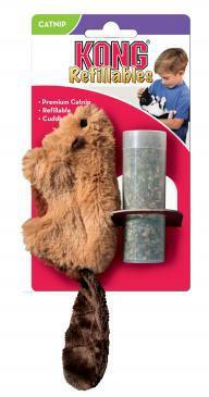 Castor de juguete para gatos con tubo de hierba gatera, 68x40x23 mm
