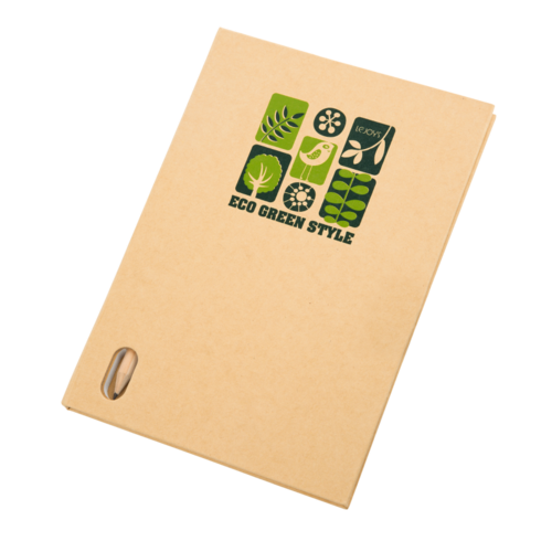 Notepad, Lejoys, Tree series, A5, 70 sheets, ruler, kraft paper, with pencil