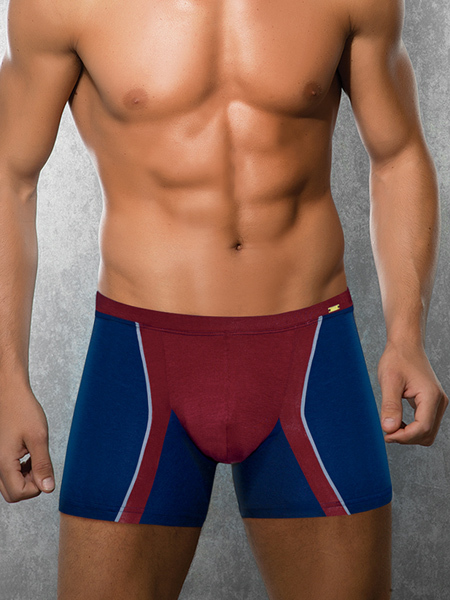 Maxi cuecas elegantes masculinas nas cores vermelho e azul feitas de material natural Doreanse Supporters Boxer 1720c60 blue