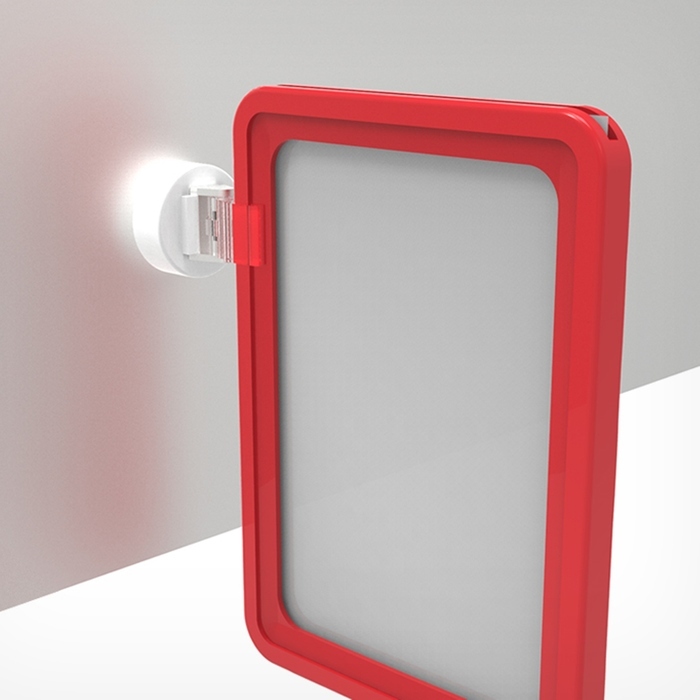 Frame made of impact-resistant plastic with rounded corners A6, without protector, transparent color