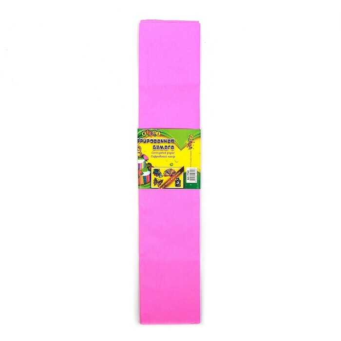 Crepepapir 50 * 200 cm massefylde-17 g / m i en rulle Pink
