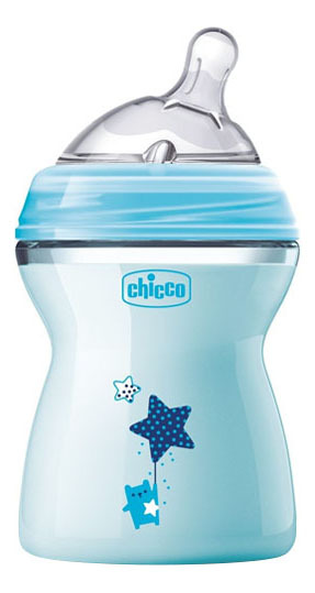 Bebek Natural Feeling zīdaiņu pudelīte zila 250 ml