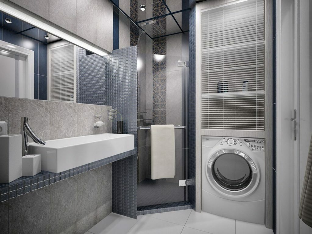 Mūsdienīgs augsto tehnoloģiju vannas istabas dizains