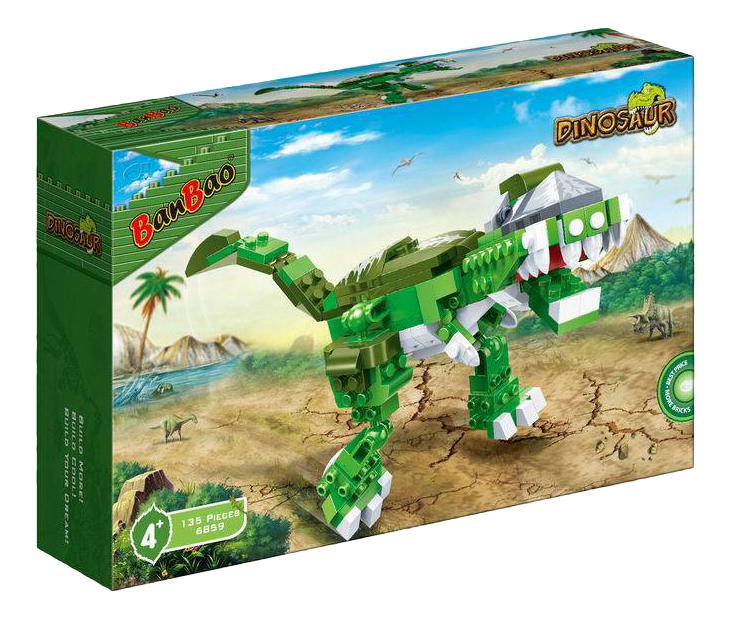 Construtor de plástico BanBao Dinosaur 135 peças