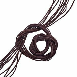 Cordón de cuero marrón 80cmx2mm (80 cm)