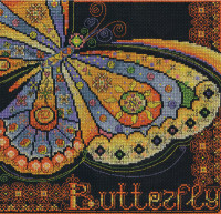 Zestaw do haftu Panna Motyl, art. B-1043, 23x23 cm