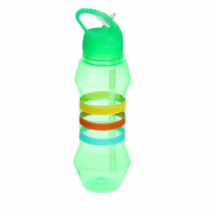 Fľaštová fľaša „Tri prúžky“, 750 ml, zelená