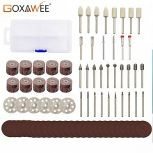 GOXAWEE 87 pièces Kit d'accessoires pour outils rotatifs pour Mini perceuse électrique Dremel gravure meulage coupe