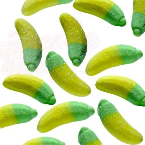 Kauwmarmelade Bananen geel + groen Candy Plus 100 gr.