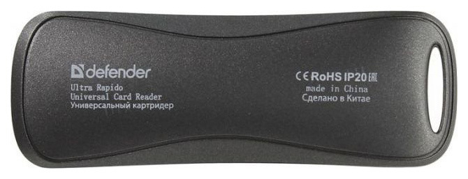 Leitor de cartão Defender Ultra Rapido USB 2.0 4 slots preto