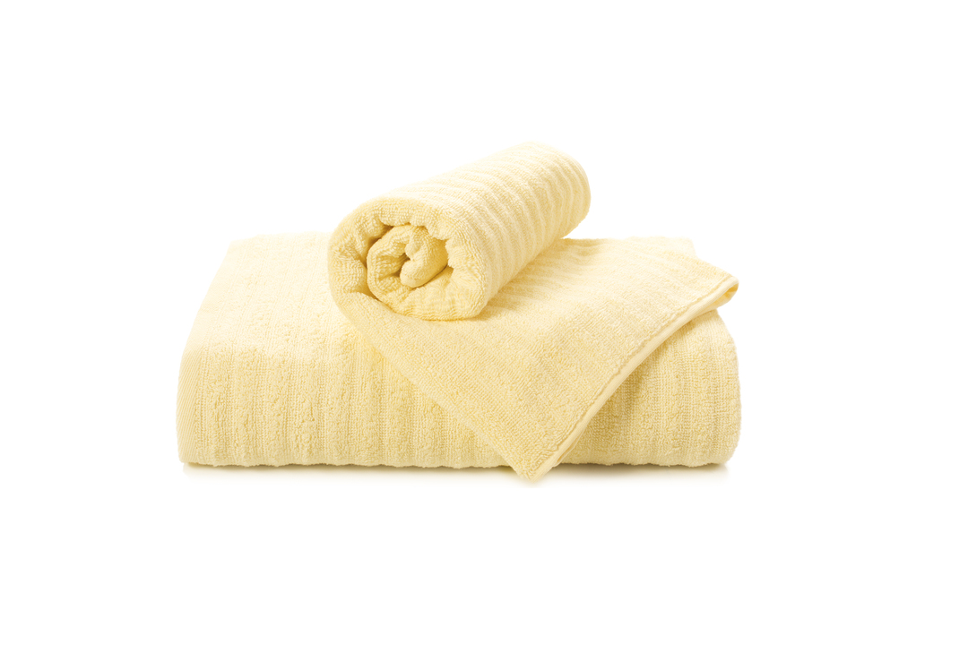 Bath towel Aquarelle Wave yellow