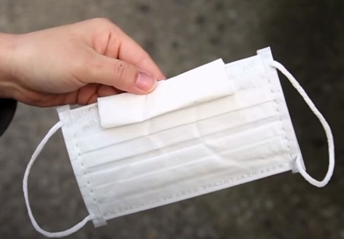 Steam protection from paper napkin