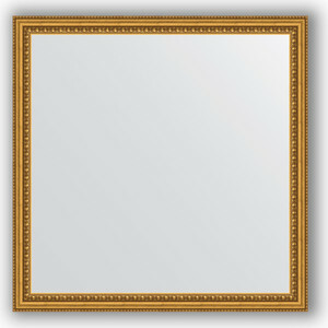 Miroir dans un cadre baguette Evoform Definite 72x72 cm, perles dorées 46 mm (BY 1022)