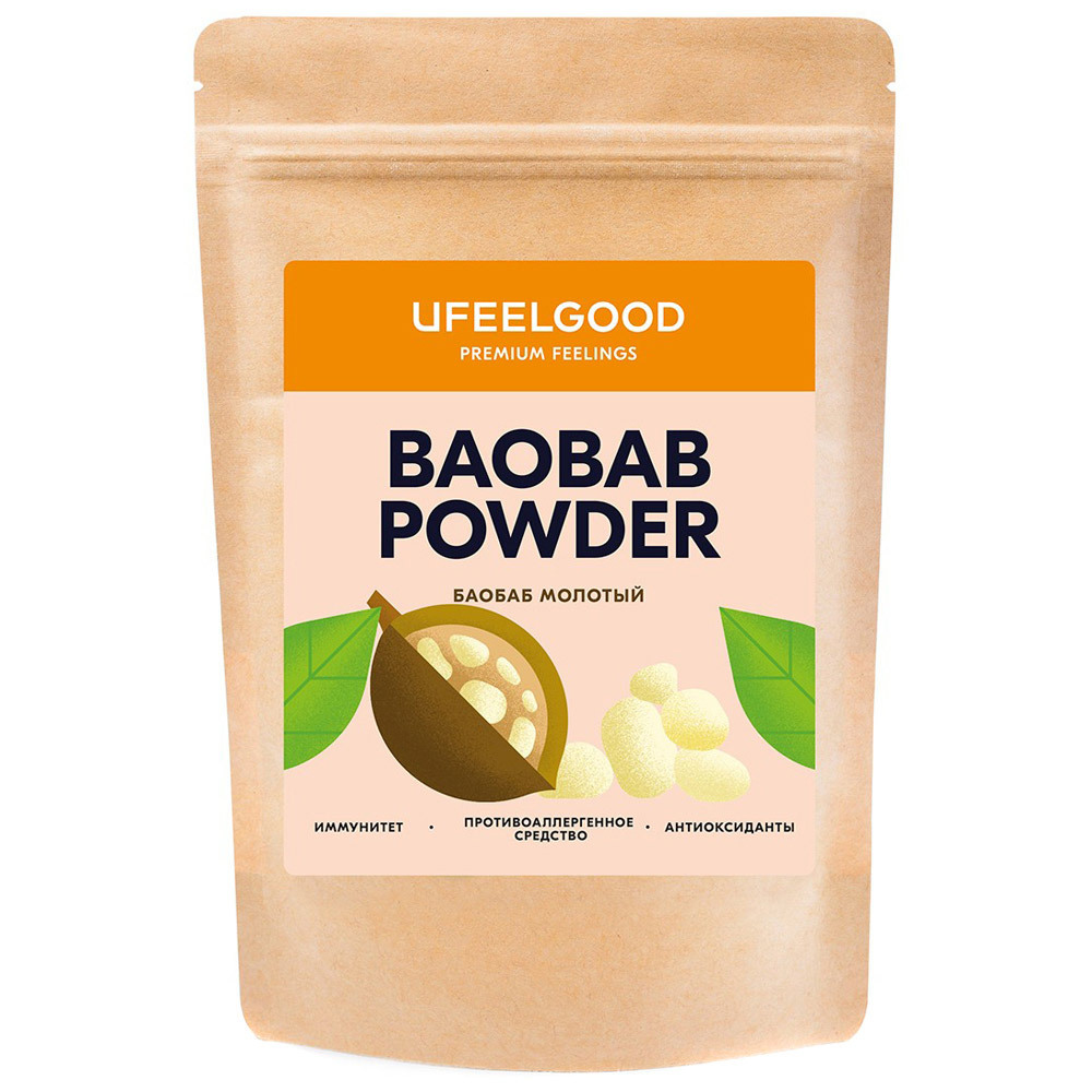 Orgaaniline baobabi jahvatatud Ufeelgood baobab 100g