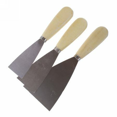 Set de spatules avec manche en bois, 3 pcs.