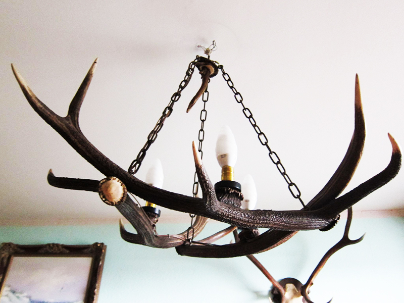 Deer antler chandelier