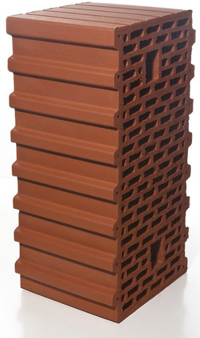 Keramikblok M100-125 Braer 14,3 NF (rød), 510х250х219 mm