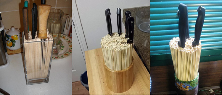 DIY knife stands: step by step instructions