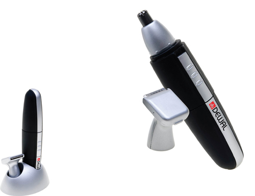 Dewal neus- en oortrimmer, 2 messenblokken (1 AA batterij), zwart *03-505