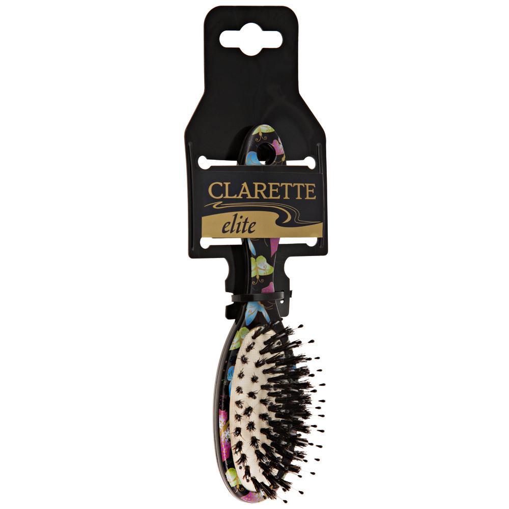 Clarette brush for hair compact with mixed bristles CLK 459