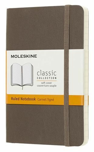 Muistio, Moleskine, Moleskine Classic Soft Pocket 90 * 140mm 192 Sivumäärä viivain pehmeäkantinen ruskea