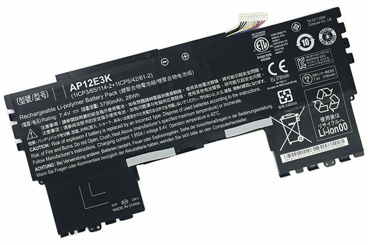 Batterie d'ordinateur portable pour la série ACER Aspire S7-191 (7.4V 28Wh)