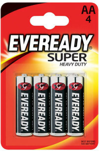Energizer Eveready R6 Super Heavy Duty-batterij (AA, x4)