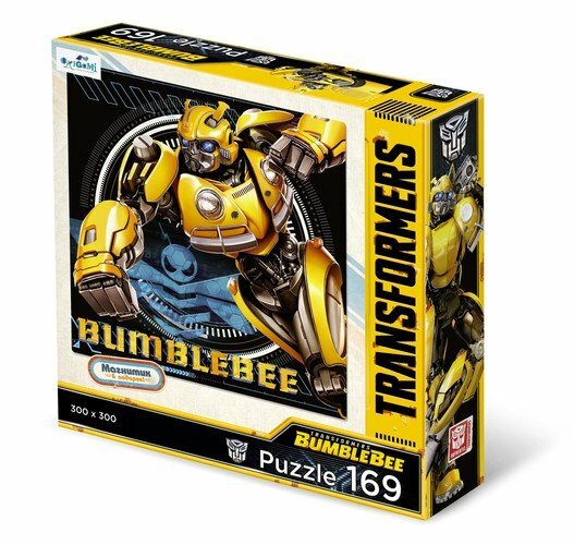 Puzzle ORIGAMI 169el 30 * 30cm Bumblebee Transformers. Em batalha + ímã 04605