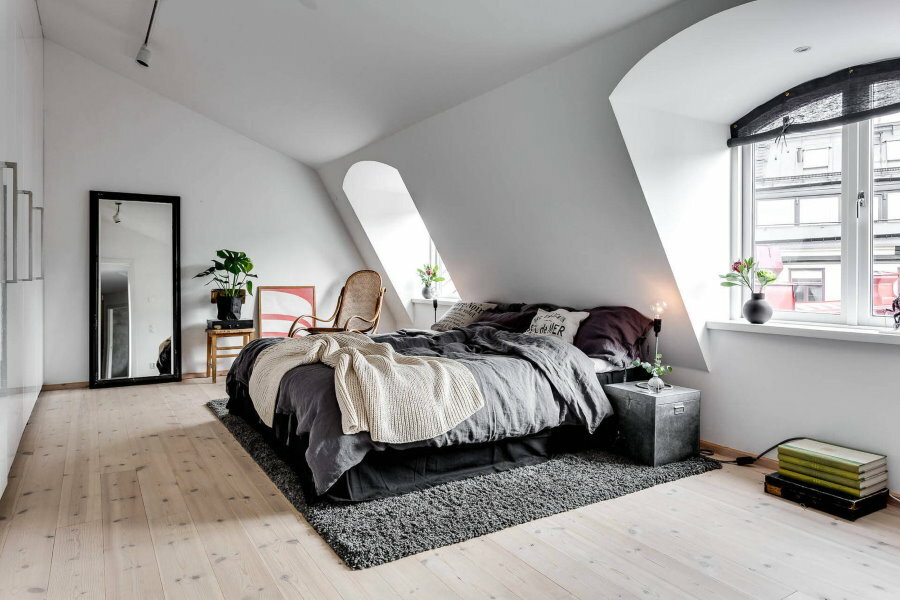 Soveværelse i en duplex lejlighed