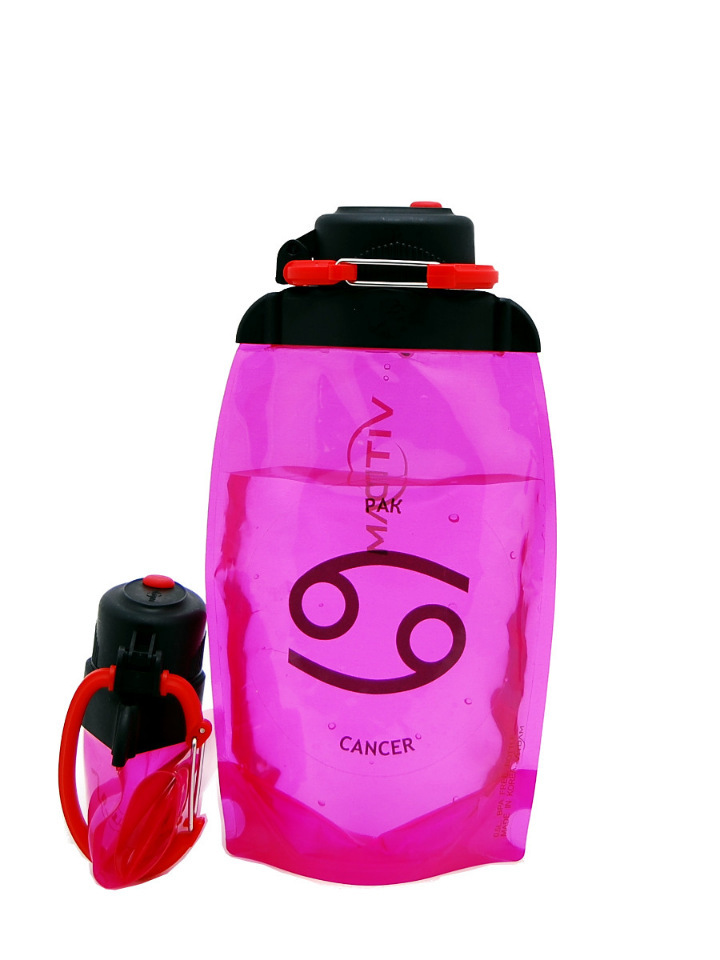 Kokoontaitettava Eco Bottle Vitdam, vaaleanpunainen, 500 ml, Syöpä