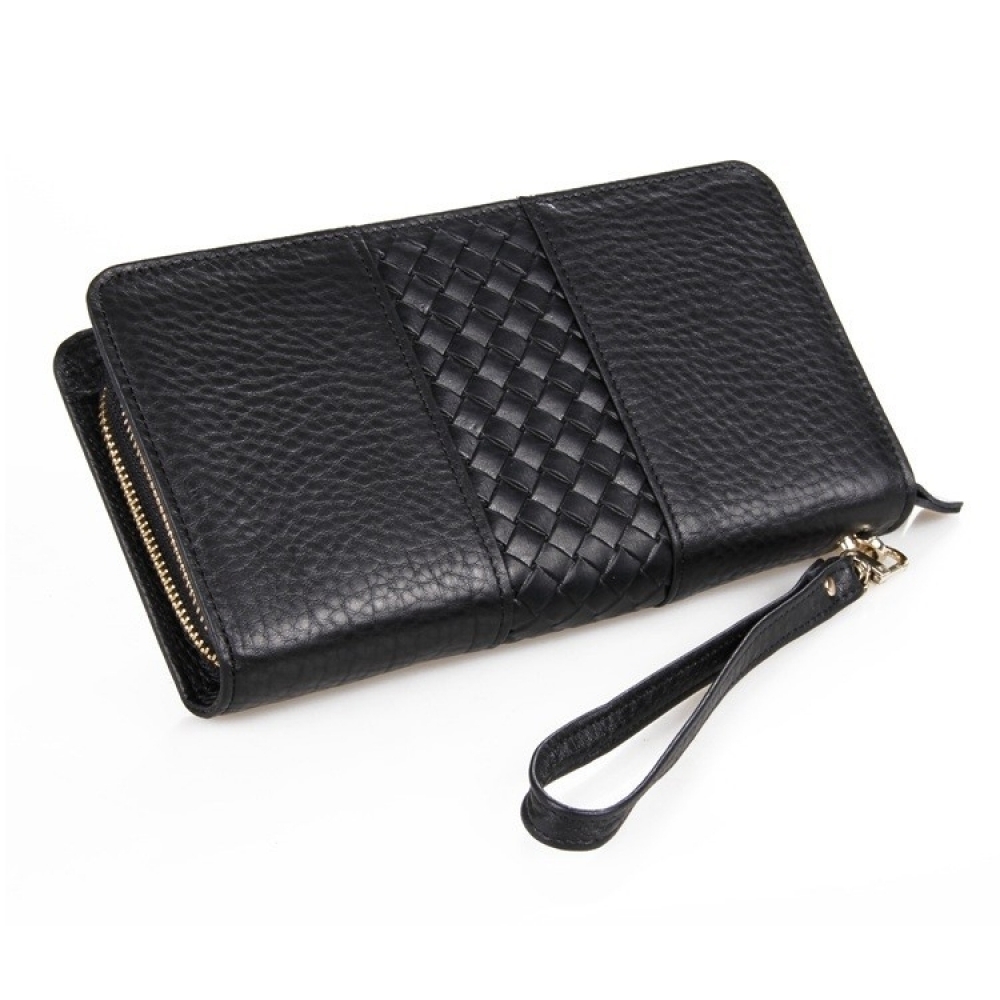  men's leather purse black WALLET 8070BK
