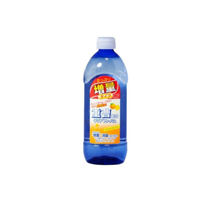 Sankyo Yushi Clear Fresh Koncentreret fad & Køkkengrej Vaskemiddel med orange olie, udskiftningsflaske, 450 ml