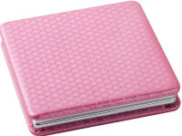 Espejo serie Dewal Beauty Palette, bolsillo, cuadrado, rosa, tamaño 6x6 cm