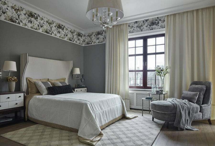 Ein Schlafzimmer mit grauen Wänden einrichten