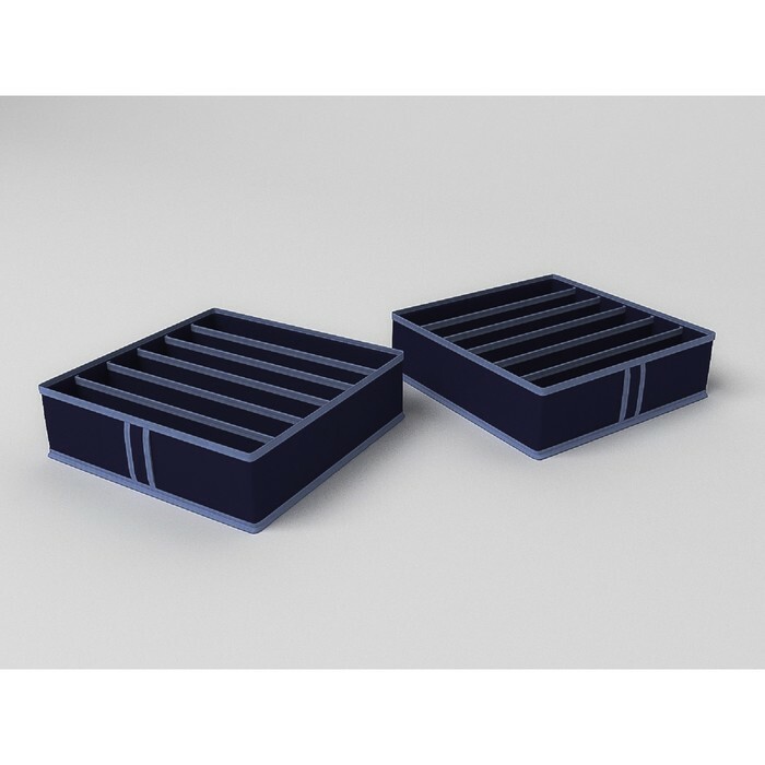 Kledingkast koffer " Classic blue", 6 cellen, 35x35x10 cm